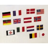 Flaggensatz Dänemark 25x40 mm/15x25 mm