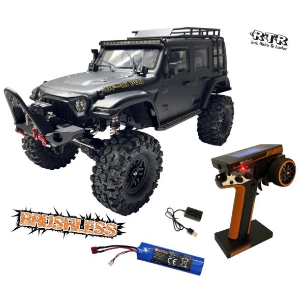 DF-4S PRO BL Crawler 1:10 Scale RTR - Matt Black DF Models 3226