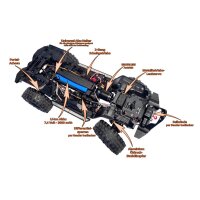 DF-4S PRO BL Crawler 1:10 Scale RTR - Matt Black DF Models 3226