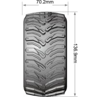 Tires & Wheels MT-CYCLONE 1/10 MAXX Soft MFT (Removable 12, 14 & 17mm Hex) (2)