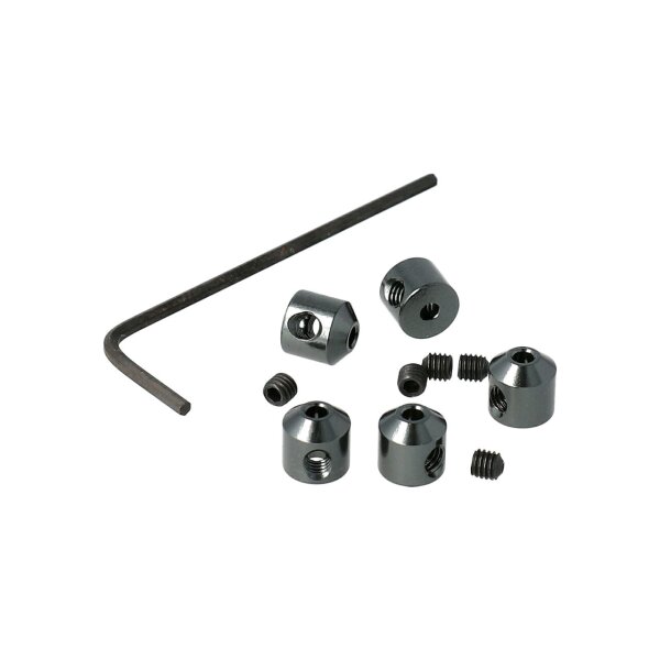 Aluminium Stopper 2mm Grau (5 Stk)