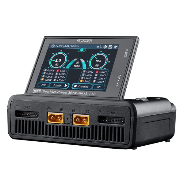 M8D LiPo 1-8S 30A 2 Kanal Ladegerät DC 10-49V